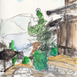 1人の画家の故郷から木曽路に向かう。